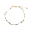 Billede af Aqua Dulce Stella armbånd forgyldt sølv m. cz + perler (17 + 3 cm)