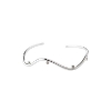 Billede af Aqua Dulce Wavy Bangle armring sølv m. cz (65 mm)