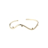 Billede af Aqua Dulce Wavy Bangle armring forgyldt sølv m. cz (65 mm)