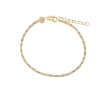 Billede af Aqua Dulce Blush Tennis armbånd forgyldt sølv m. cz (17 + 3 cm)