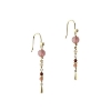 Billede af Aqua Dulce Peachy Earhook øreringe forgyldt sølv m. perler