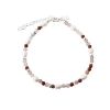 Billede af Aqua Dulce Peachy armbånd sølv m. perler (17 + 3 cm)