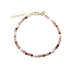 Billede af Aqua Dulce Peachy armbånd forgyldt sølv m. perler (17 + 3 cm)