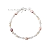 Billede af Aqua Dulce Fresa Rose armbånd sølv m. perler (17 + 3 cm)
