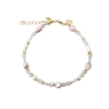 Billede af Aqua Dulce Fresa Rose armbånd forgyldt sølv m. perler (17 + 3 cm)