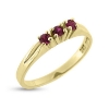 Billede af Ring rk. ring  3* 2½ mm. ægte rubin 14 kt.