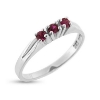 Billede af Ring rk. ring  3* 2½ mm. ægte rubin 14 kt. hvg.