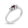 Billede af Ring 3 sten, 1 rubin 0,10 ct., 2* brill. a 0,03 w/vs. 14 kt. hvg.