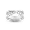 Billede af Ring "Cross" dobbelttråd 14 kt. hvidguld