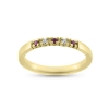Billede af Alliancering  2* 0,02 w/vs. + 3* rubin 0,02 ct. 14 kt.