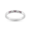 Billede af Alliancering  2* 0,02 w/vs. + 3* rubin 0,02 ct. 14 kt. hvg.