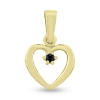 Billede af Vedhæng hjerte, safir 2,1 mm. åbent 14 kt.