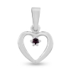 Billede af Vedhæng hjerte, rubin 2,1 mm. åbent 14 kt. hvg. 