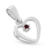 Billede af Vedhæng hjerte, rubin 2,1 mm. åbent 14 kt. hvg. 