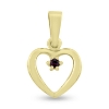 Billede af Vedhæng hjerte, rubin 2,1 mm. åbent 14 kt.