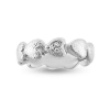 Billede af Ring hjerter brillanter 3*0,01 w/vs fattet som hjerte. 14 kt. hvg. (hjertering)