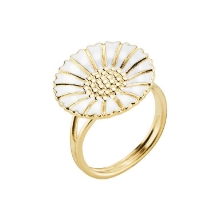 Billede af Lund Copenhagen Marguerit ring 18 mm forgyldt sølv (str. 54)