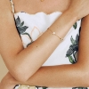 Billede af Lund Copenhagen Marguerit armbånd 5 x 7,5 mm forgyldt sølv (17-19 cm)