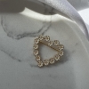 Billede af Lund Copenhagen Marguerit Hjerte broche forgyldt sølv - 30mm