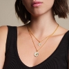 Billede af Lund Copenhagen Marguerit collier 18 mm forgyldt sølv (45-48 cm)