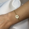 Billede af Lund Copenhagen Marguerit armbånd 11 mm forgyldt sølv (16-19 cm)