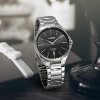 Billede af Lorus Classic herreur stål sort skive safirglas 5bar 40mm
