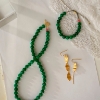 Billede af STINE A armbånd Cherrie Bon Bon - Happy Green forgyldt sølv (17-25 cm)
