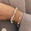 Billede af Aqua Dulce Edna armbånd forgyldt sølv (17 + 3 cm)