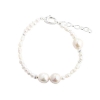 Billede af Aqua Dulce Line Pearl armbånd sølv m. perler (17 + 3 cm)