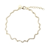 Billede af Aqua Dulce Curva armbånd forgyldt sølv m. cz (17 + 3 cm)