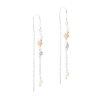 Billede af Aqua Dulce Sunella Simple Earthread øreringe sølv m. sunstones