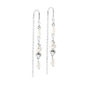 Billede af Aqua Dulce Line Pearl Thread øreringe sølv m. fvp