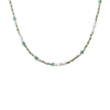 Billede af Aqua Dulce Verde Mix halskæde sølv m. grøn agat + fvp (42+3 cm)