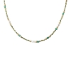 Billede af Aqua Dulce Verde Mix halskæde forgyldt sølv m. grøn agat + fvp (42+3 cm)
