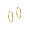 Billede af Aqua Dulce Champella Hoop XL øreringe forgyldt sølv m. cz (25 mm)