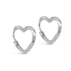 Billede af ENAMEL Copenhagen Organic Heart Small øreringe sølv