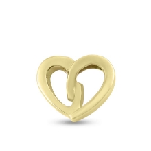 Billede af Vedhæng hjerte, åbent massivt, hj. 12,8 mm. 8 kt. 