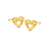 Billede af Spirit Icons Infinity Heart øreringe forgyldt sølv