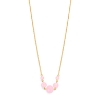Billede af Spirit Icons Confetti Pink halskæde forgyldt sølv m. krystal (42-45 cm)
