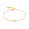 Billede af Spirit Icons Alma Pearl armbånd forgyldt sølv m. cz + fvp (17-19 cm)