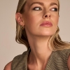 Billede af Spirit Icons Balance Rustic hoops forgyldt sølv - 20 mm