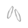 Billede af Spirit Icons Balance Rustic hoops sølv - 24mm