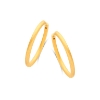 Billede af Spirit Icons Balance Rustic hoops forgyldt sølv - 24mm