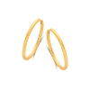 Billede af Spirit Icons Balance Rustic hoops forgyldt sølv - 30mm