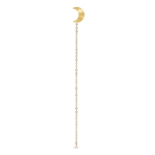 Billede af Jane Kønig Half Moon Chain Stud ørering forgyldt sølv (1 stk) - Venstre
