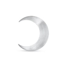 Billede af Jane Kønig Massive Half Moon Stud ørering sølv (1 stk) - Venstre