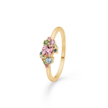 Billede af Mads Z "Little Princess" ring 14 kt. guld m. pink turmalin (str. 56)