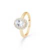 Billede af Mads Z "Celestial by Medina" ring 8 kt. guld m. hvid topas (str. 50-60)