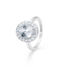 Billede af Mads Z "Celestial by Medina" ring sølv m. hvid topas (str. 56)