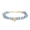 Billede af Studio Z "Seashell Secrets" armbånd forgyldt sølv m. kyanit (17+2 cm)